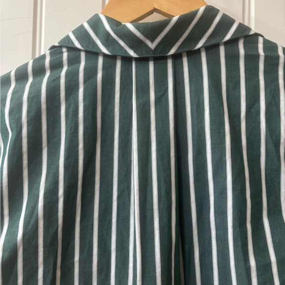 Anna Cate Lewis Top Green and White Striped Blouse - Picture 10 of 10